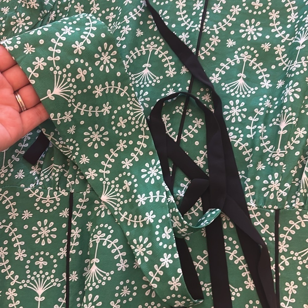 Cefinn Rosie Poplin Midi Dress in Green US Size 12 - Picture 6 of 11